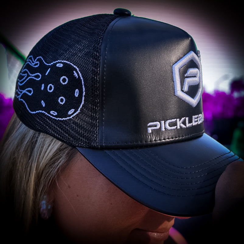 Leather Logo Trucker Hat