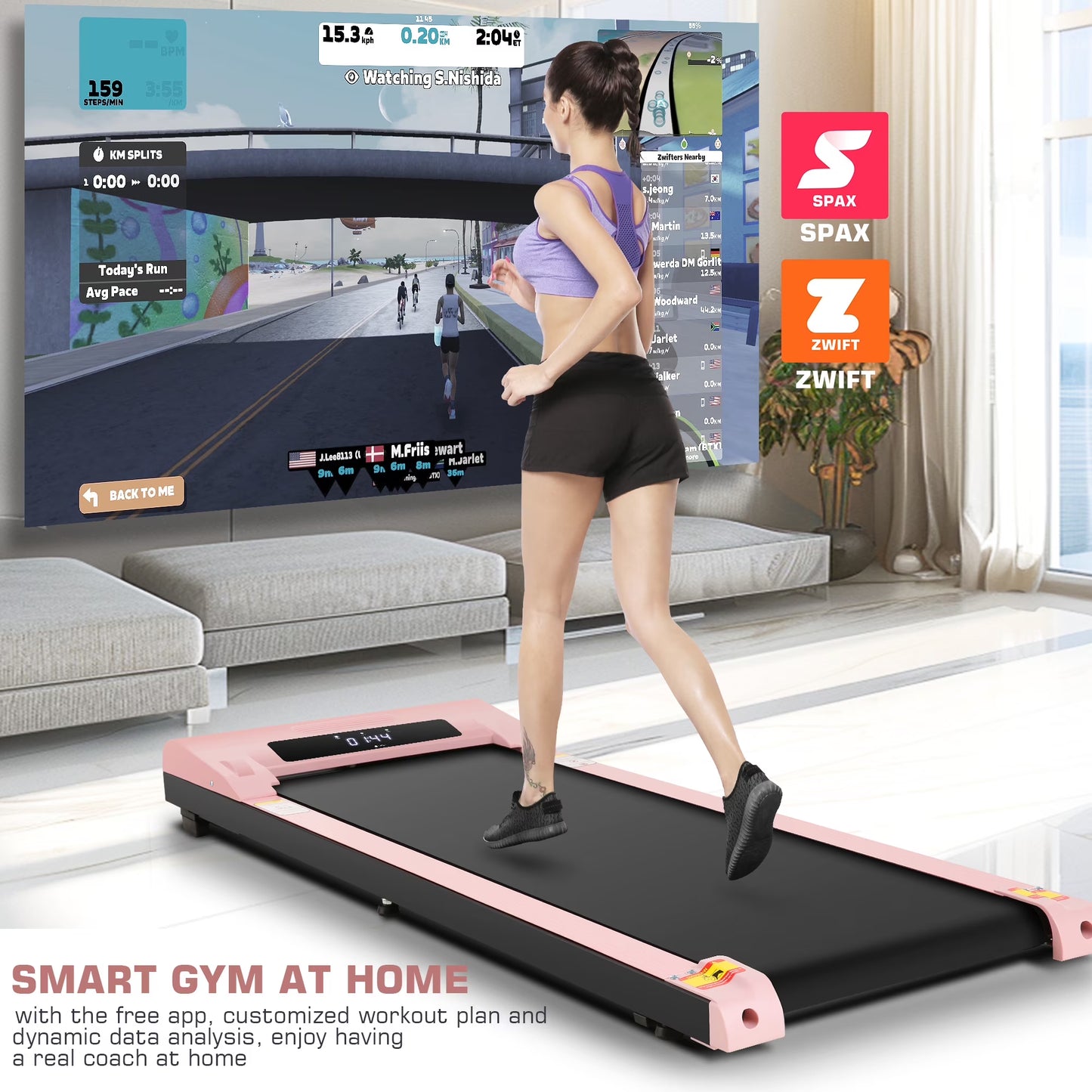ANCHEER Walking Pad, 2 in 1 under Desk Treadmill with Remote Control、Led Display, 300 Lbs Portable Treadmill for Home/Office (Gray)