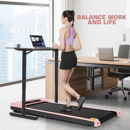 ANCHEER Walking Pad, 2 in 1 under Desk Treadmill with Remote Control、Led Display, 300 Lbs Portable Treadmill for Home/Office (Gray)