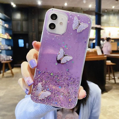 Diamond Butterfly Glitter Bling Samsung Case