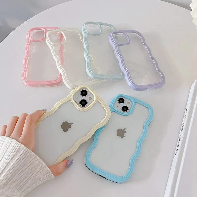 Soft Wavy Lines iPhone Case