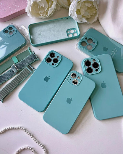iPhone Camera Protection Silicone Case (Glacier Blue)