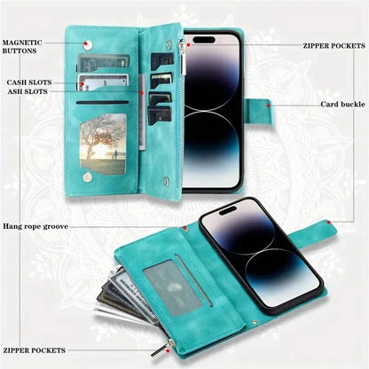 Stylish Leather Lanyard Wallet Case