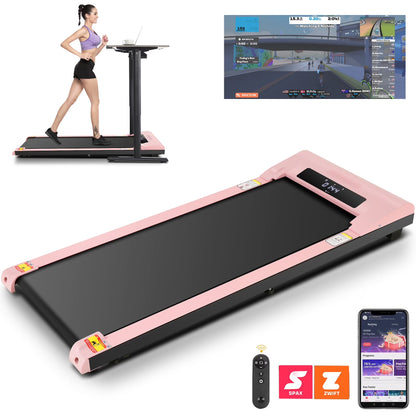 ANCHEER Walking Pad, 2 in 1 under Desk Treadmill with Remote Control、Led Display, 300 Lbs Portable Treadmill for Home/Office (Gray)